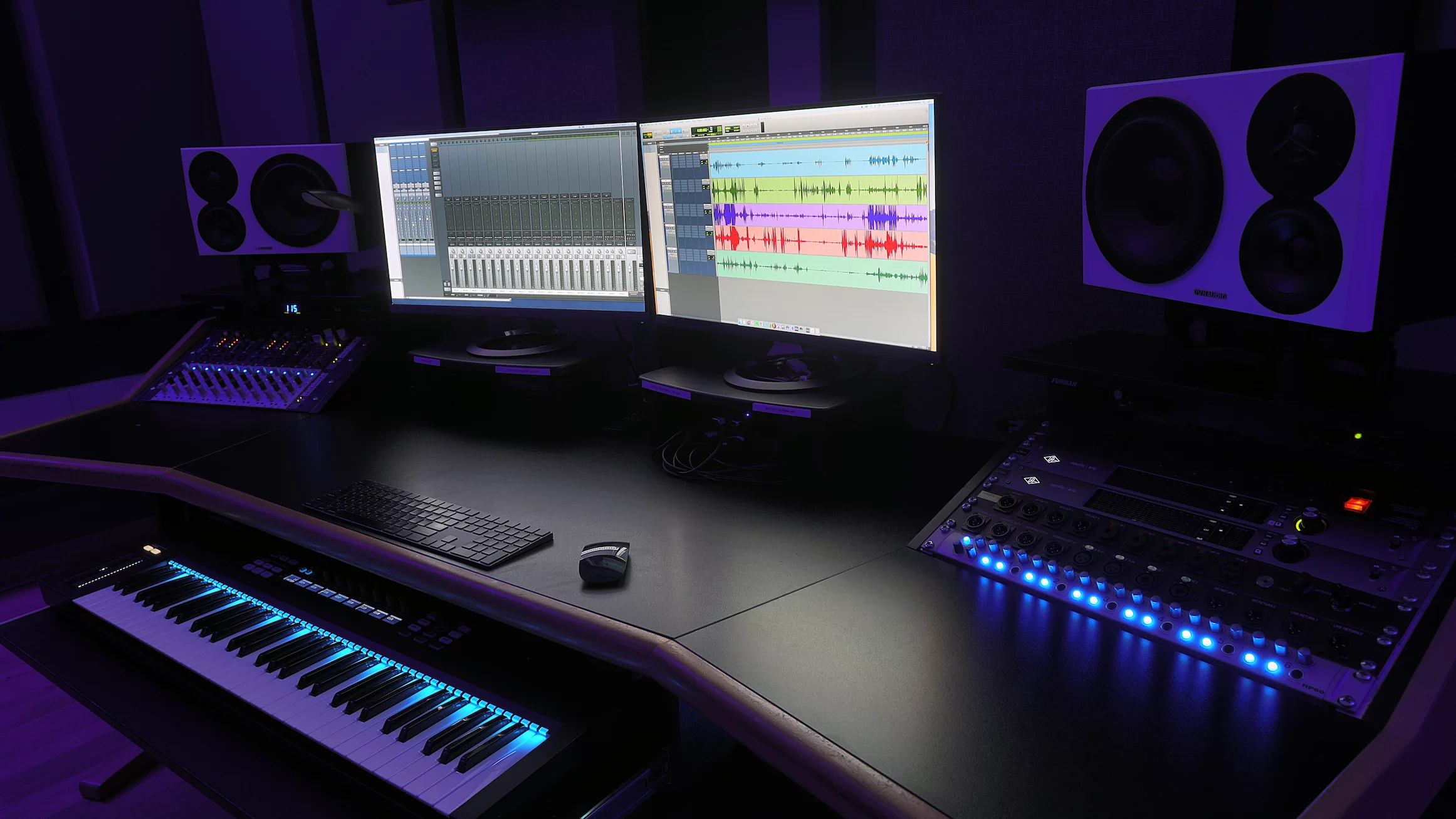 audio editing control room