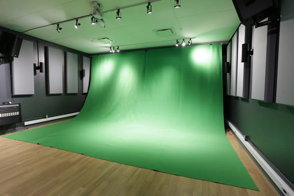 green screen in live rehearsal room